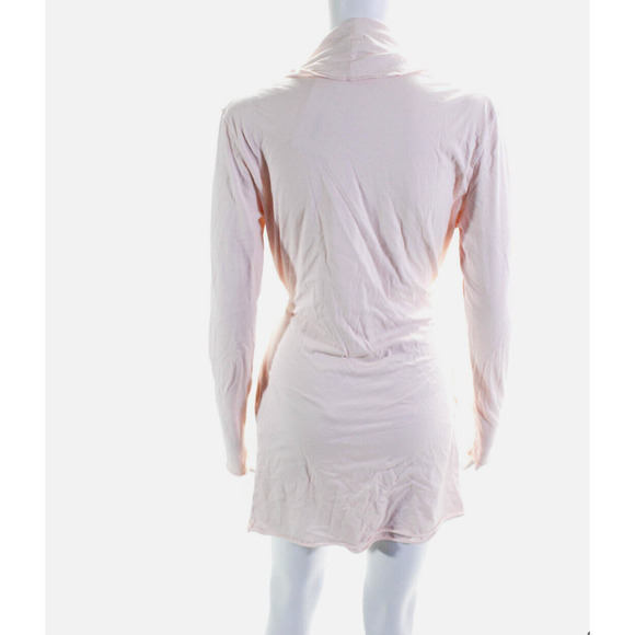 Skin Organic Pima Cotton Wrap Robe Pearl Pink Small NWOT - Picture 6 of 10